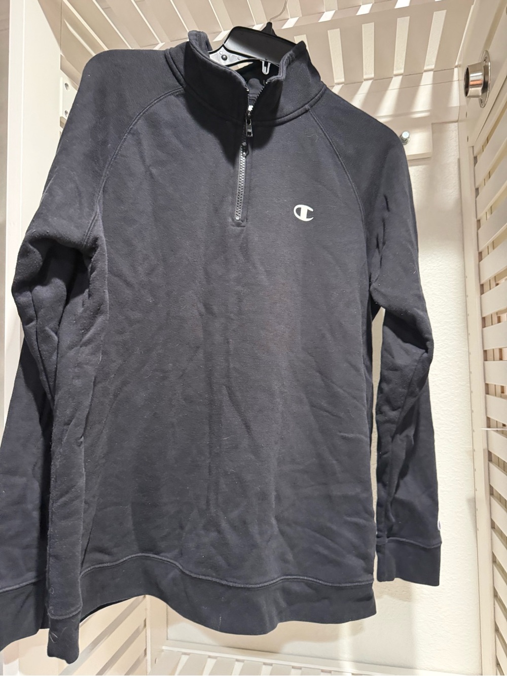 Champion Black Half-Zip Pullover Sweatshirt